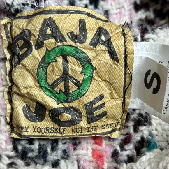 Women BAJA JOE Small Knit Hoodie Pullover Multicolor Sweater - Picture 12 of 13